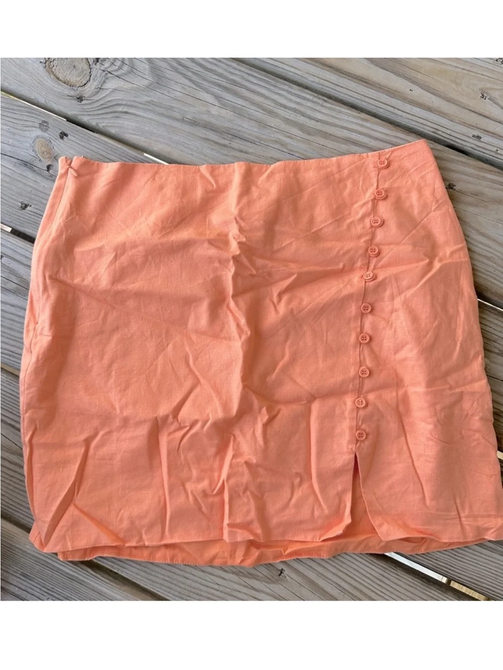 Blumarine Coral Button-Accent Pencil Skirt large NEW WITH‎ TAGS